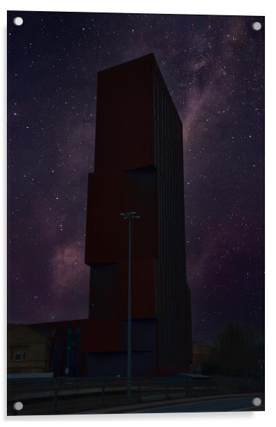 Broadcasting Tower Leeds Digital Art Acrylic by Glen Allen