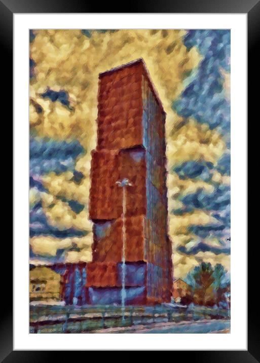 Broadcasting Tower Digital Art 02 Framed Mounted Print by Glen Allen