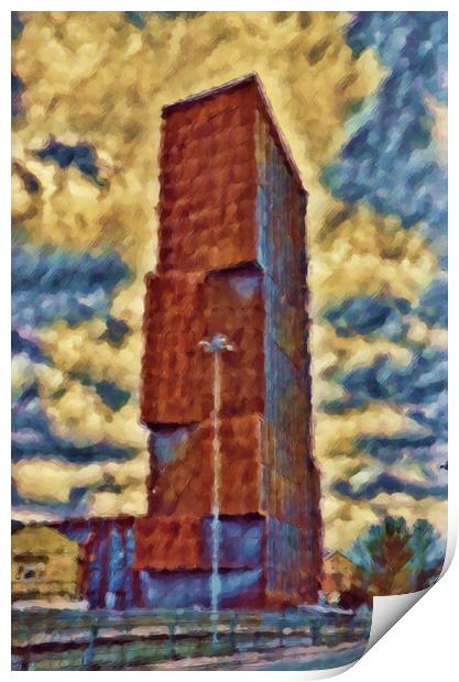 Broadcasting Tower Digital Art 02 Print by Glen Allen