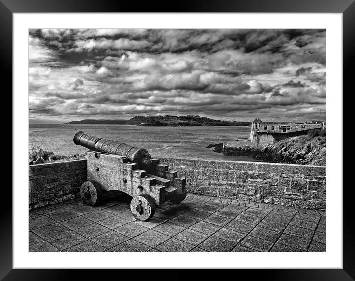 Cannon Lookout, Plymouth Hoe Framed Mounted Print by Darren Galpin