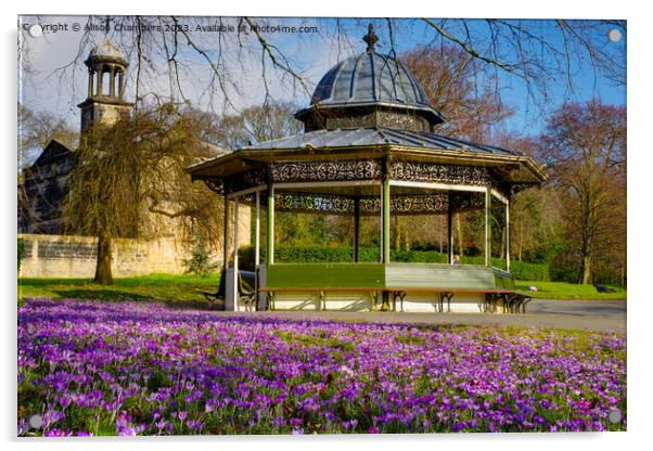Roundhay Park Leeds Acrylic by Alison Chambers