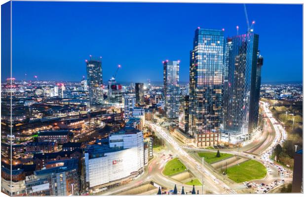 Manchester Skyline Canvas Print by Apollo Aerial Photography