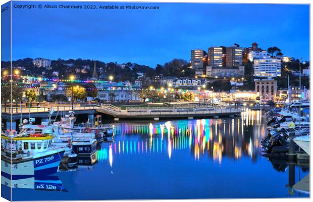 Torquay Harbour  Canvas Print by Alison Chambers