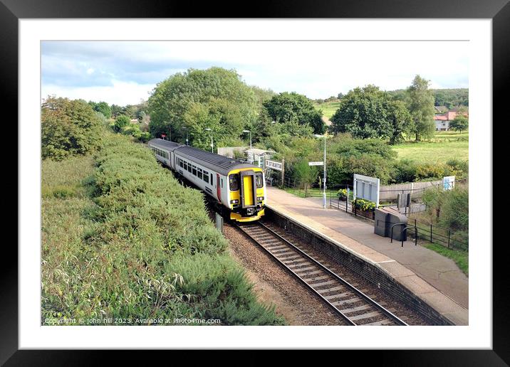 Countryside railway station. Framed Mounted Print by john hill
