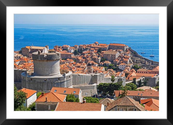 City Dubrovnik in Croatia Framed Mounted Print by Arterra 