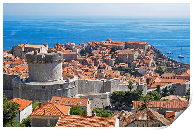 City Dubrovnik in Croatia Print by Arterra 