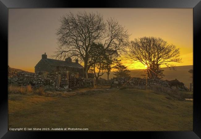 Majestic Sunrise over Dartmoor Framed Print by Ian Stone
