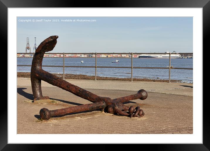 Weighing anchor Framed Mounted Print by Geoff Taylor