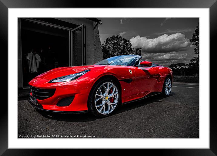 Rosso Red Framed Mounted Print by Neil Porter