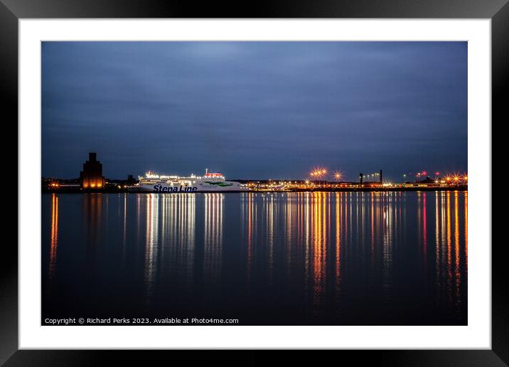 Birkenhead Lights Framed Mounted Print by Richard Perks