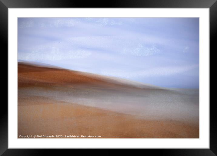 Abstract Beach Framed Mounted Print by Neil Edwards