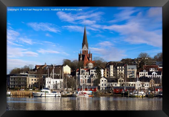 Flensburg, Germany - 03 March 2023: View of the historic harbour Framed Print by Michael Piepgras