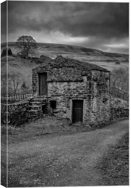Keld black and white, Yorkshire Dales Canvas Print by Tim Hill
