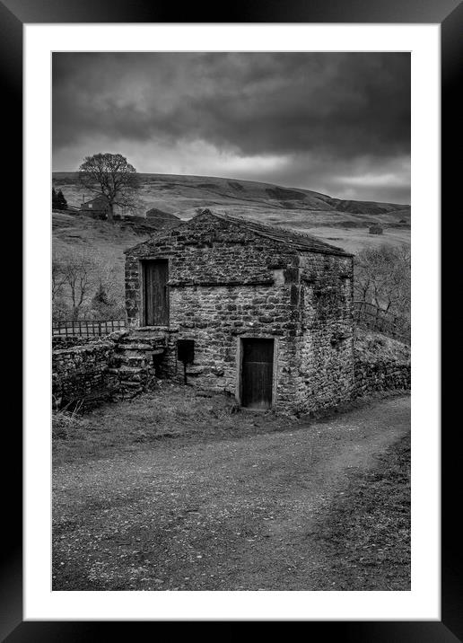 Keld black and white, Yorkshire Dales Framed Mounted Print by Tim Hill