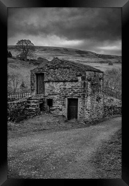 Keld black and white, Yorkshire Dales Framed Print by Tim Hill