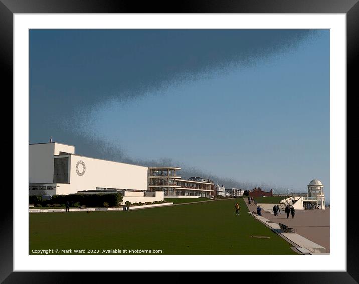 Modernist Vibes in Bexhill. Framed Mounted Print by Mark Ward