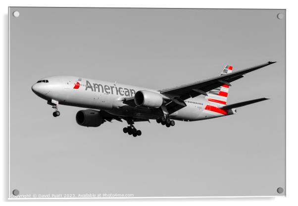 American Airlines Boeing 777-223          Acrylic by David Pyatt