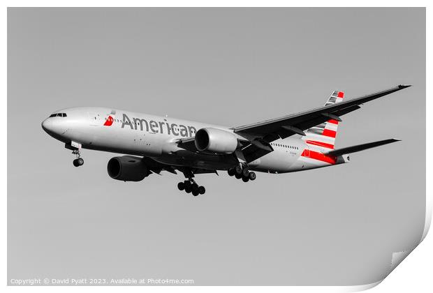 American Airlines Boeing 777-223          Print by David Pyatt