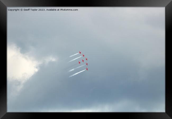 Red arrows Framed Print by Geoff Taylor