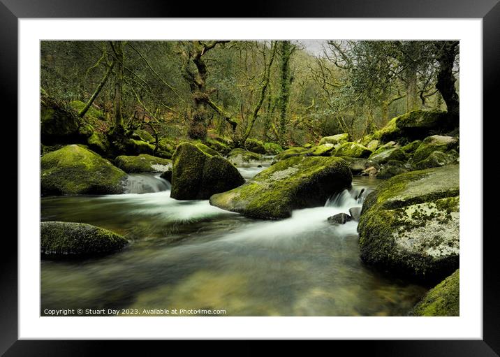 Dewerstone Wood Framed Mounted Print by Stuart Day