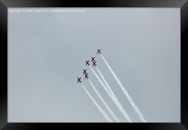 Red arrows Framed Print by Geoff Taylor