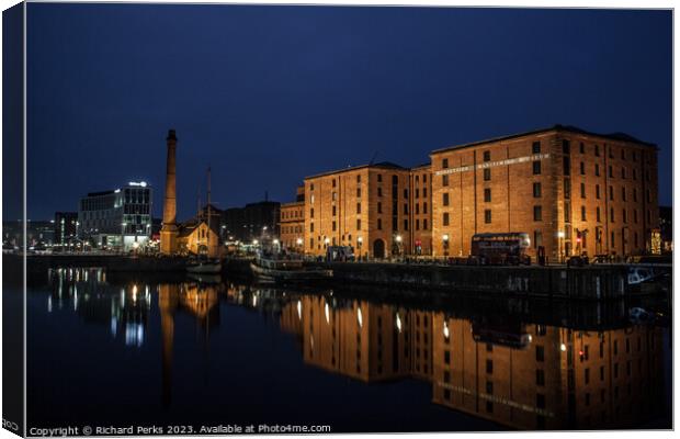 Albert Dock and Pump House Liverpool Canvas Print by Richard Perks