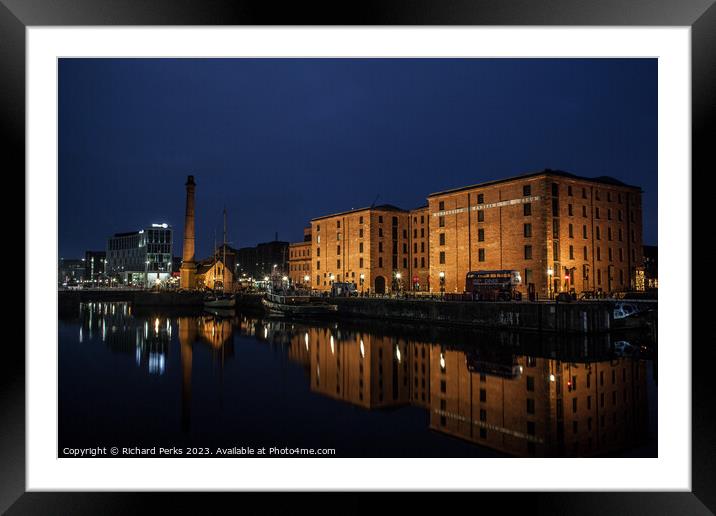 Albert Dock and Pump House Liverpool Framed Mounted Print by Richard Perks