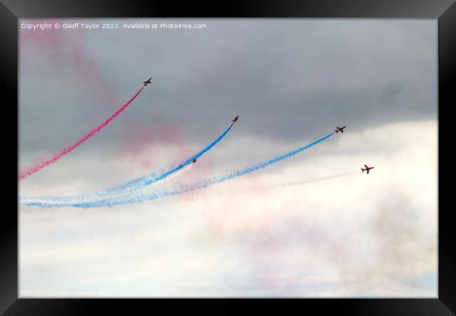 Red arrows Framed Print by Geoff Taylor