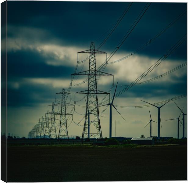 Lines Of Power Canvas Print by Chris Lord