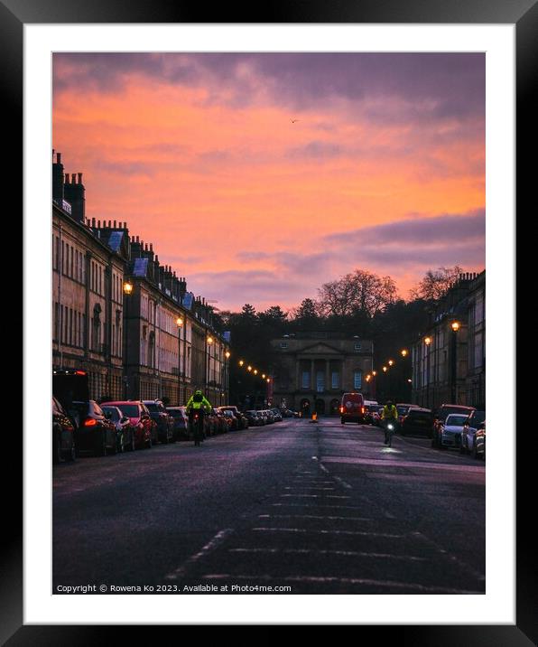 Sunrise at the Great Pulteney Street  Framed Mounted Print by Rowena Ko