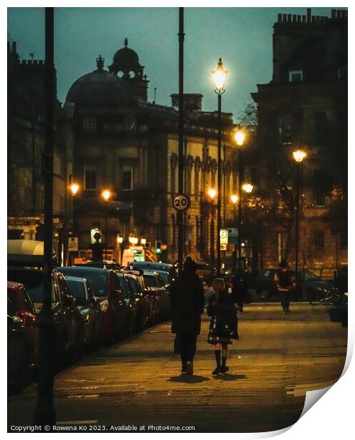 Early morning on Great Pulteney Street  Print by Rowena Ko