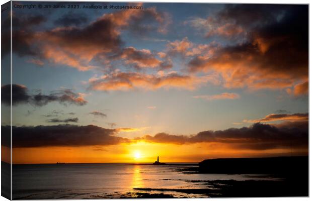 New Year's Day sunrise in Northumberland Canvas Print by Jim Jones