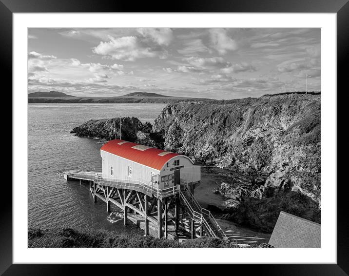St Justinian's Lifeboat Station(Old) Pembrokeshire Framed Mounted Print by Colin Allen