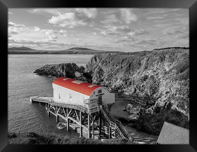 St Justinian's Lifeboat Station(Old) Pembrokeshire Framed Print by Colin Allen