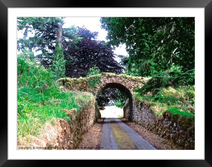 Ancient stone bridge Framed Mounted Print by Stephanie Moore