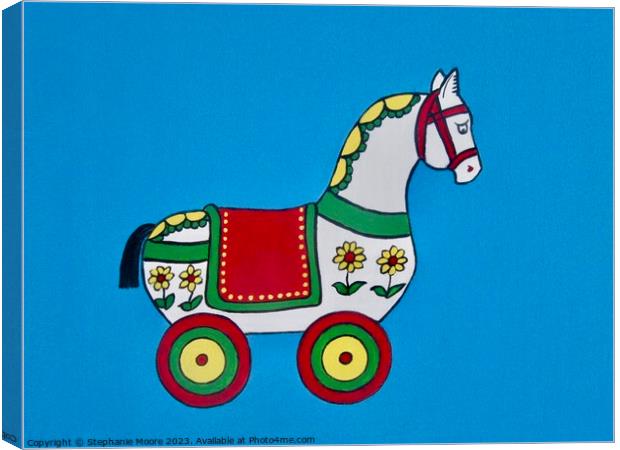 Toy wooden horse Canvas Print by Stephanie Moore