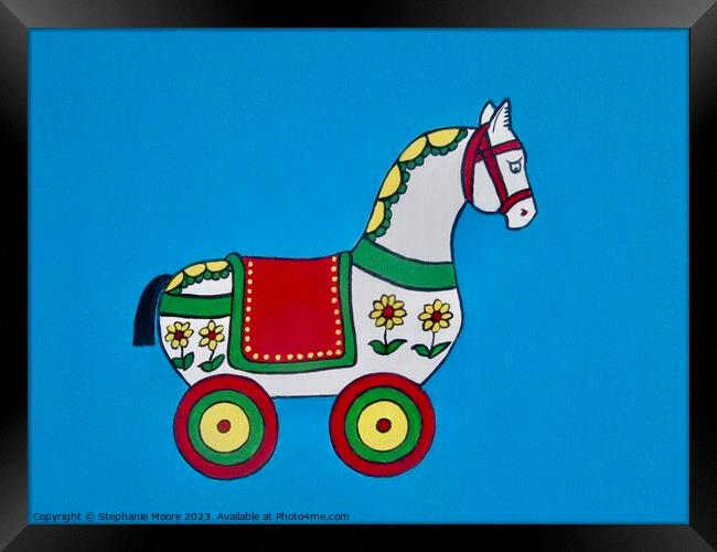 Toy wooden horse Framed Print by Stephanie Moore
