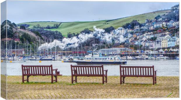 Kingswear from Dartmouth Canvas Print by Darren Galpin