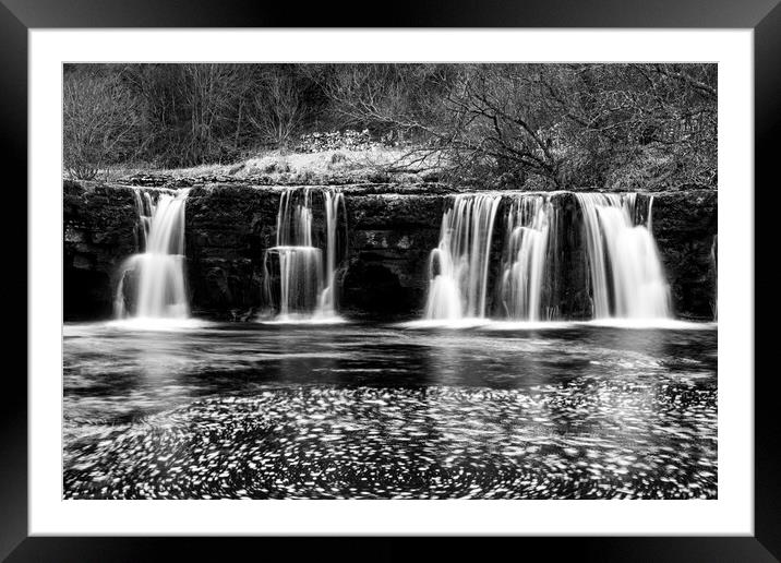 The Serene Wain Wath Waterfall Framed Mounted Print by Steve Smith