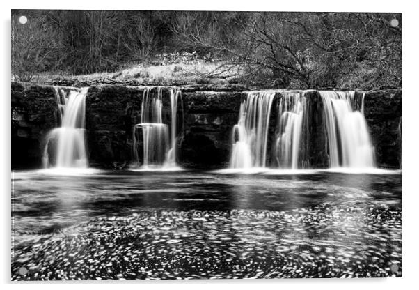 The Serene Wain Wath Waterfall Acrylic by Steve Smith