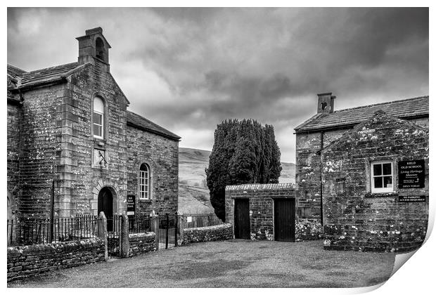 Keld Old School Black and White Print by Tim Hill