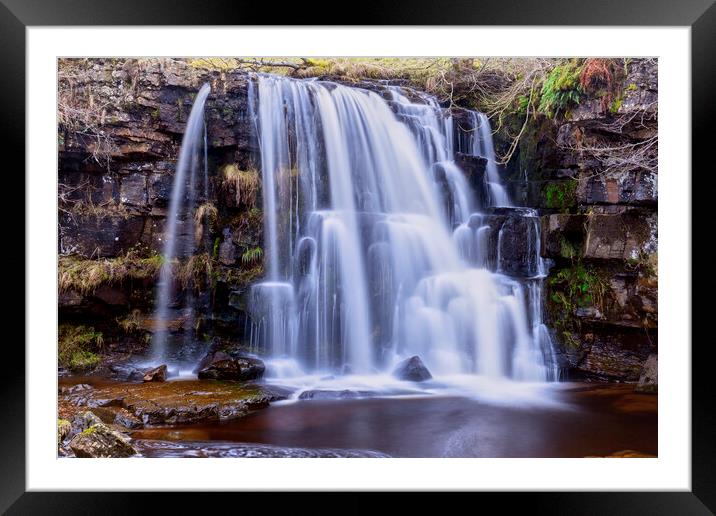 Majestic East Gill Force Waterfall Framed Mounted Print by Tim Hill