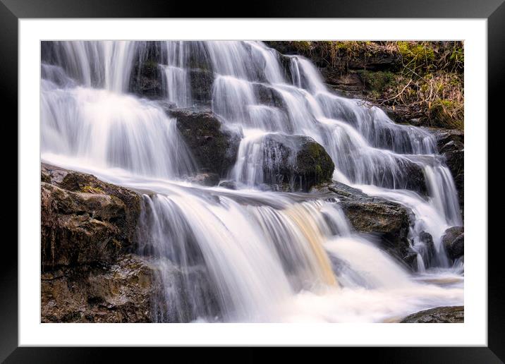 East Gill Force Waterfall Framed Mounted Print by Tim Hill