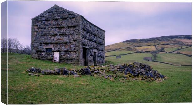 Swaledale Barns Keld Canvas Print by Tim Hill