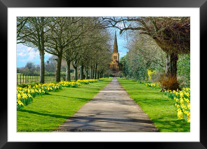 Wentworth Woodhouse Village Church Framed Mounted Print by Alison Chambers