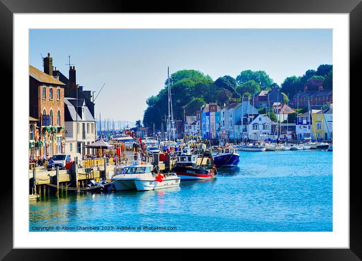 Weymouth Harbour Framed Mounted Print by Alison Chambers