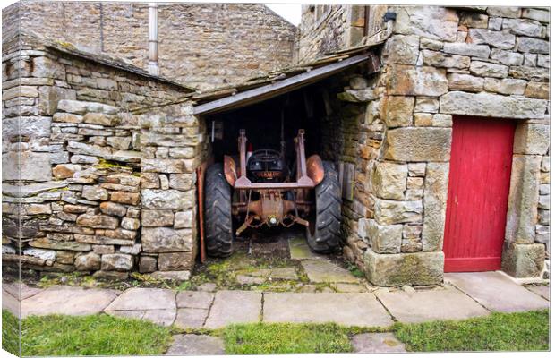 Tractor Storage Muker Canvas Print by Steve Smith