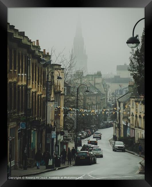 Misty Morning on Walcot Street  Framed Print by Rowena Ko