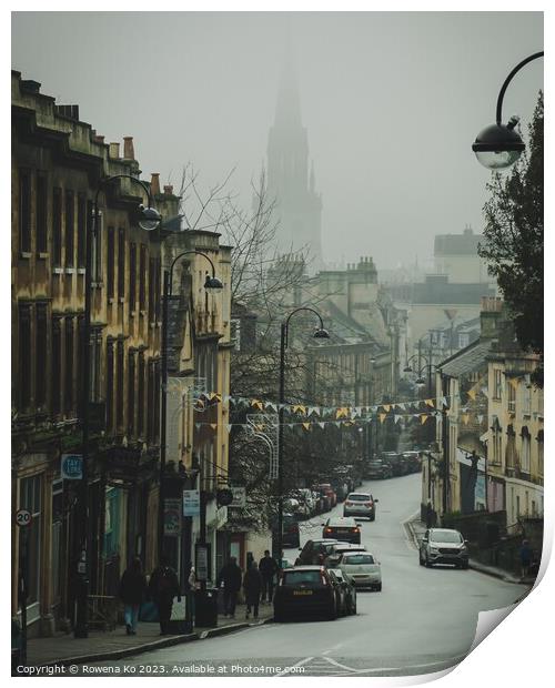Misty Morning on Walcot Street  Print by Rowena Ko