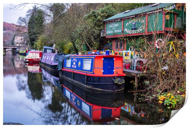 Serenity on the Rochdale Canal Print by Steve Smith